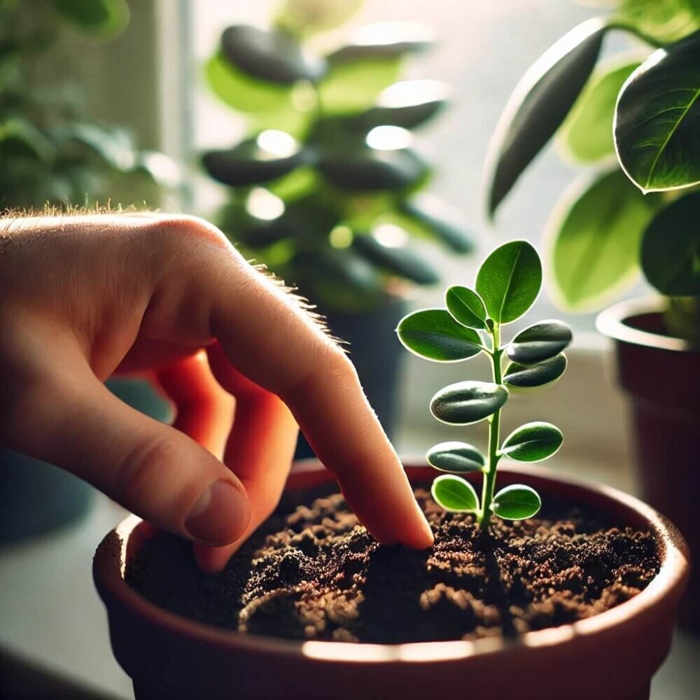 Thriving indoor plants